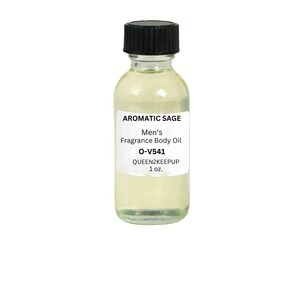 Aromatic Sage (Men) Body Oil 1 oz Fragrance All Natural Scent